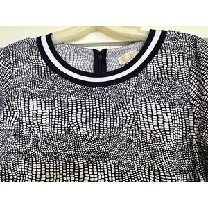 Michael Kors Navy/White Snake‎ Skin Print Dress Size XS